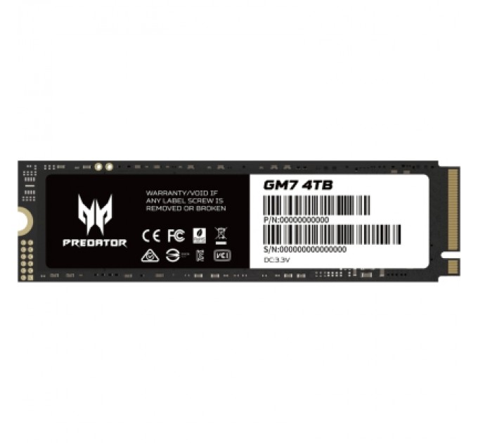 Acer Predator Накопичувач SSD M.2 2280 4TB GM7 Acer Predator (BL.9BWWR.120)
