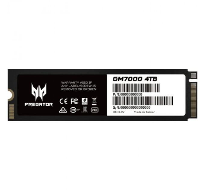 Acer Predator Накопичувач SSD M.2 2280 4TB GM7000 Acer Predator (BL.9BWWR.107)