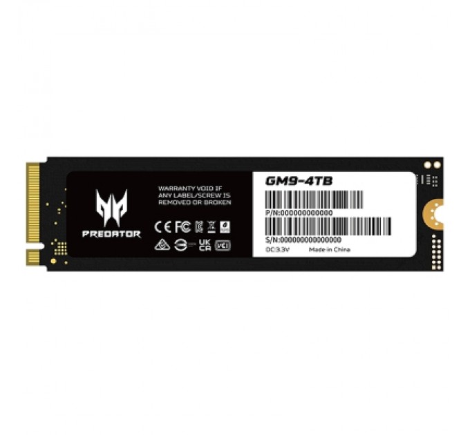Acer Predator Накопичувач SSD M.2 2280 2TB GM9 Acer Predator (BL.9BWWR.137)