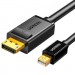 Ugreen Кабель мультимедійний miniDisplayPort M to DisplayPort M 1.5m MD105 black Ugreen (10477)