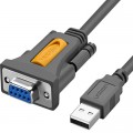 Ugreen Кабель для передачі даних USB to COM F 1.5m DB9 RS-232 CR104 black Ugreen (20201)