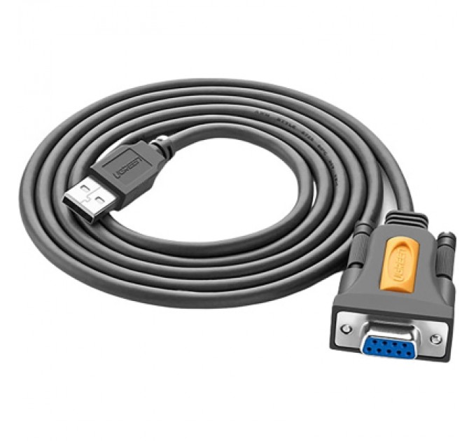Ugreen Кабель для передачі даних USB to COM F 1.5m DB9 RS-232 CR104 black Ugreen (20201)