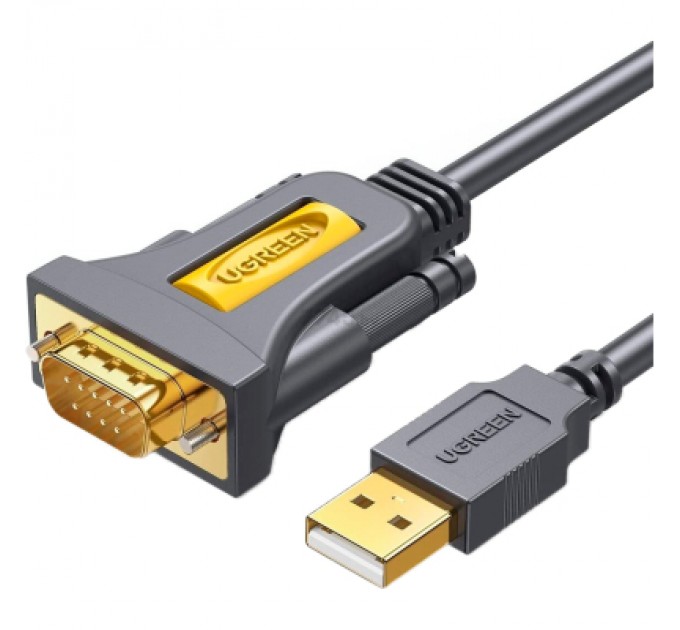 Ugreen Кабель для передачі даних USB to COM M 1.5m DB9 RS-232 CR104 black Ugreen (20211)