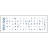Наклейка на клавіатуру BestKey mini Pro 3,5х3мм, прозора основа, 70, синій (BKmPRO/BluTr/052)