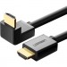Ugreen Кабель мультимедійний HDMI M to HDMI M 1.0m 90° corner HD103 black Ugreen (10172)