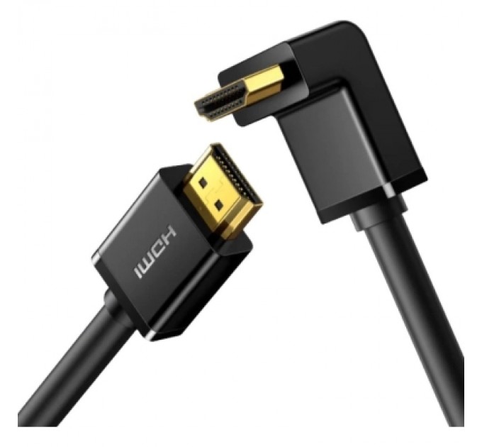 Ugreen Кабель мультимедійний HDMI M to HDMI M 1.0m 90° corner HD103 black Ugreen (10172)