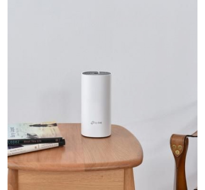 Точка доступу Wi-Fi TP-Link DECO E4 1 pcs AC1200, 2xFE LAN/WAN, MESH, MU-MIMO, Beamformi (DECO-E4-1-PACK)