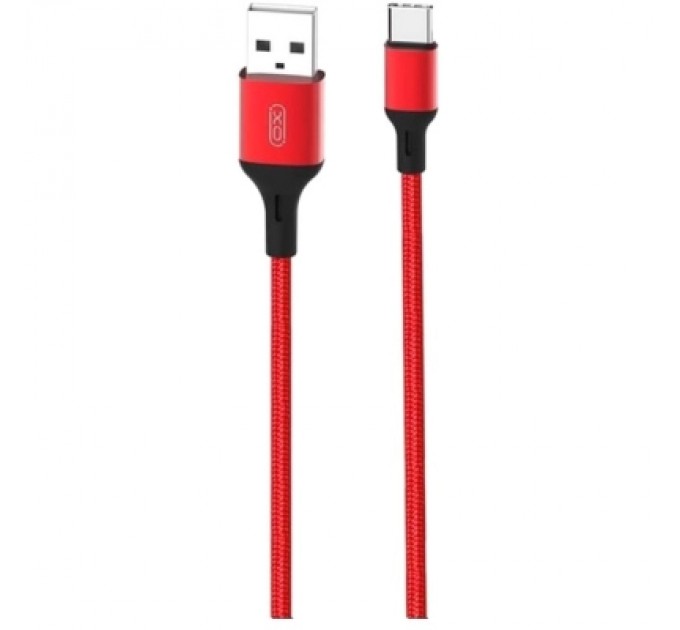 XO Дата кабель USB 2.0 AM to USB-C 1.0m braided NB143 red XO (6920680870691)