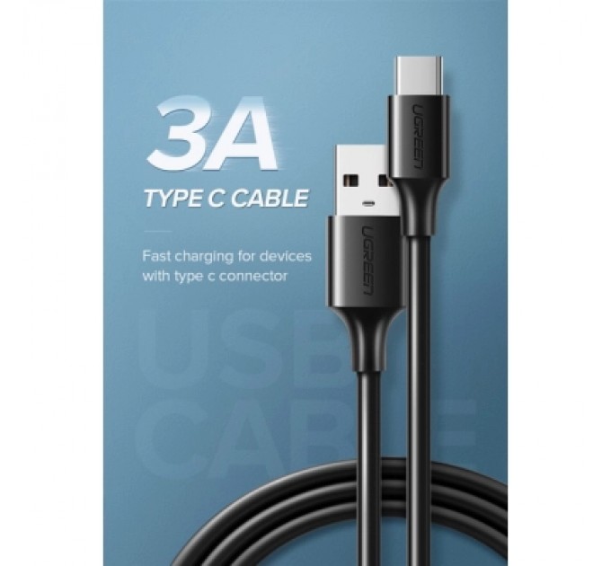 Ugreen Дата кабель USB 2.0 AM to USB-C 0.25m 3A US287 black Ugreen (60114)