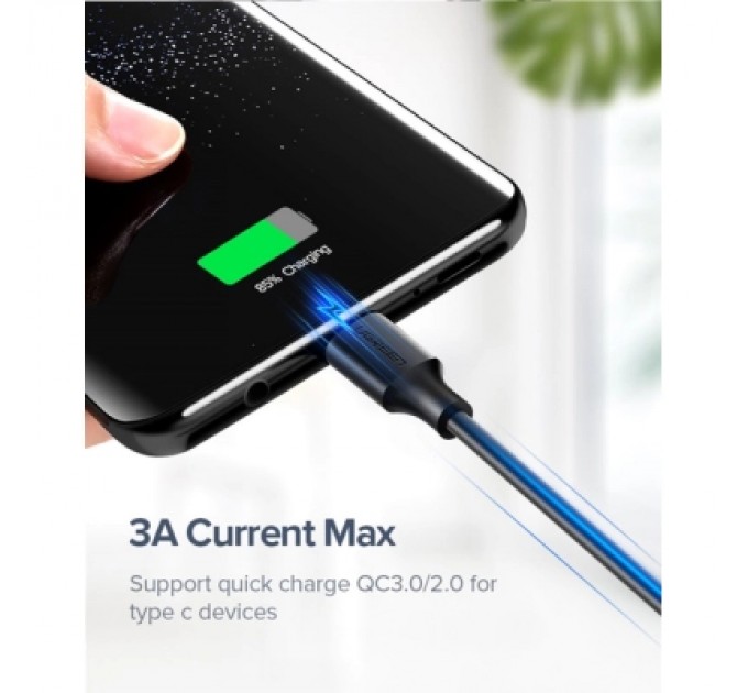 Ugreen Дата кабель USB 2.0 AM to USB-C 0.25m 3A US287 black Ugreen (60114)