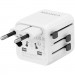 Canyon Перехідник Canyon Travel Adapter OnTour One EU/UK/US/AUS White (CNS-TA1005W)