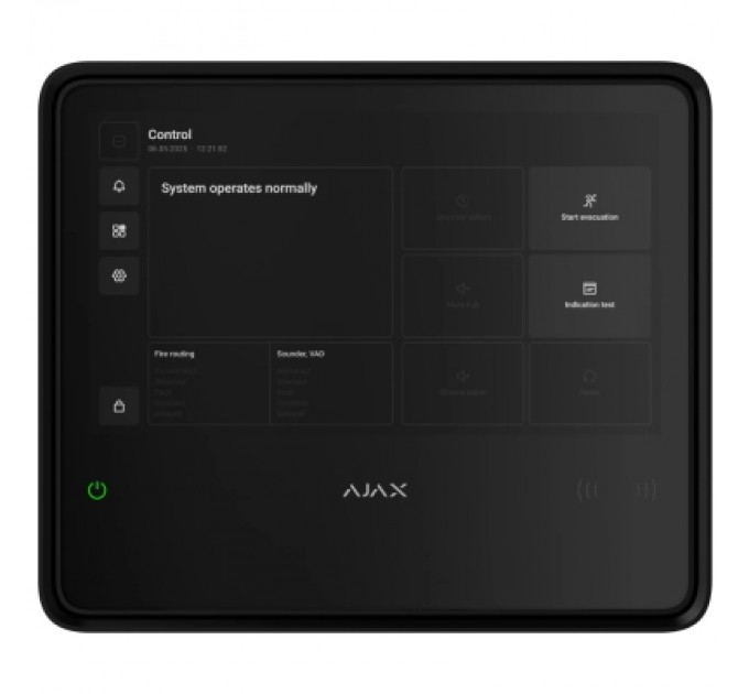 Ajax Модуль управління розумним будинком Ajax EN54 Fire Hub black