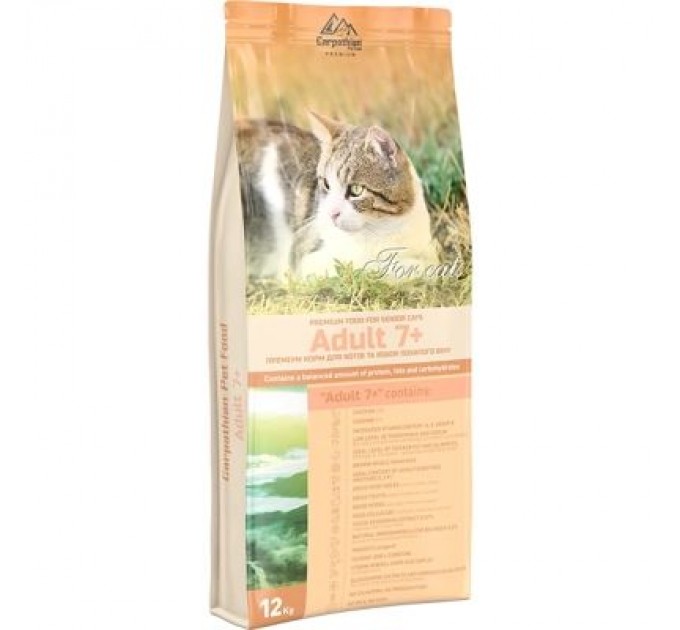 Carpathian Pet Food Сухий корм для кішок Carpathian Pet Food Adult 7+ 12 кг (4820111140787)