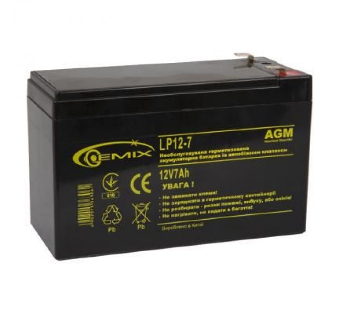Gemix Батарея до ДБЖ Gemix LP 12В 7Ач (LP12-7)