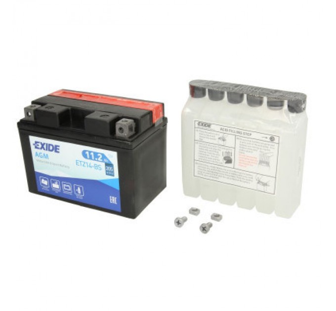 EXIDE Акумулятор автомобільний EXIDE AGM 11,2Ah (+/-) (205EN) (ETZ14-BS)