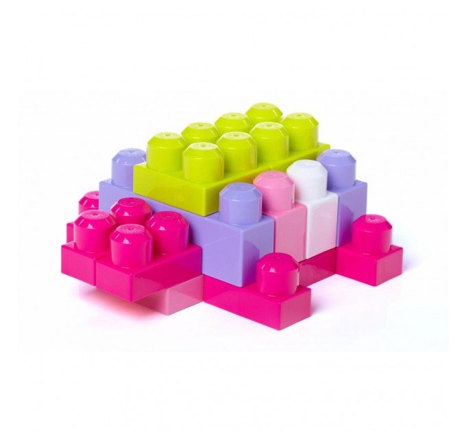 Mega Bloks Конструктор Mega Bloks рожевий у мішку 60 деталей (DCH54)