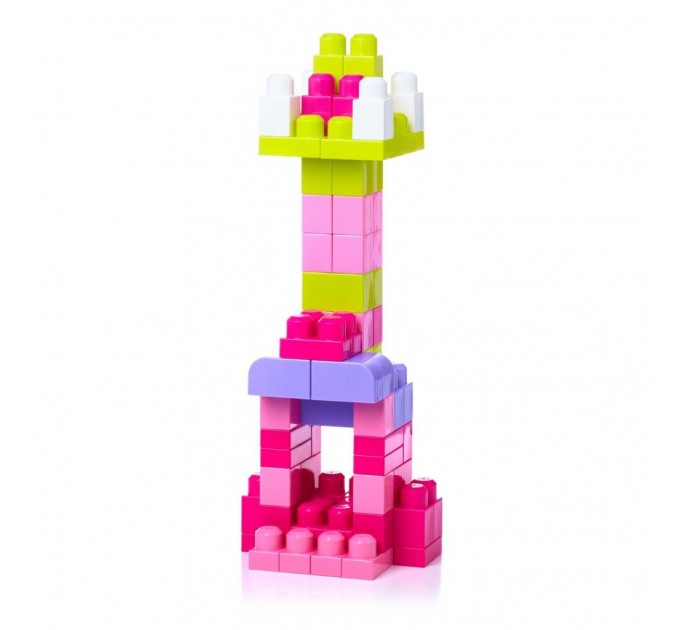 Mega Bloks Конструктор Mega Bloks рожевий у мішку 60 деталей (DCH54)