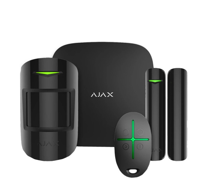 Ajax Комплект охоронної сигналізації Ajax StarterKit 2 (8EU) Black (35973.162.BL1/35973.102.BL1)