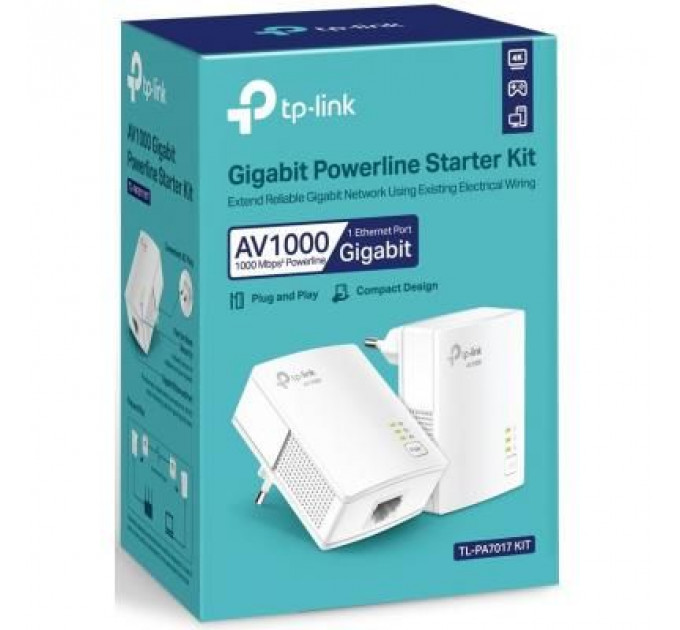 Адаптер Powerline TP-Link TL-PA7017KIT, 2шт (TL-PA7017KIT)