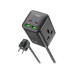 XO Мережевий фільтр XO (WL24.black) 2 розетки, 2 х USB, 2 x USB-C, 1.5 м, Black