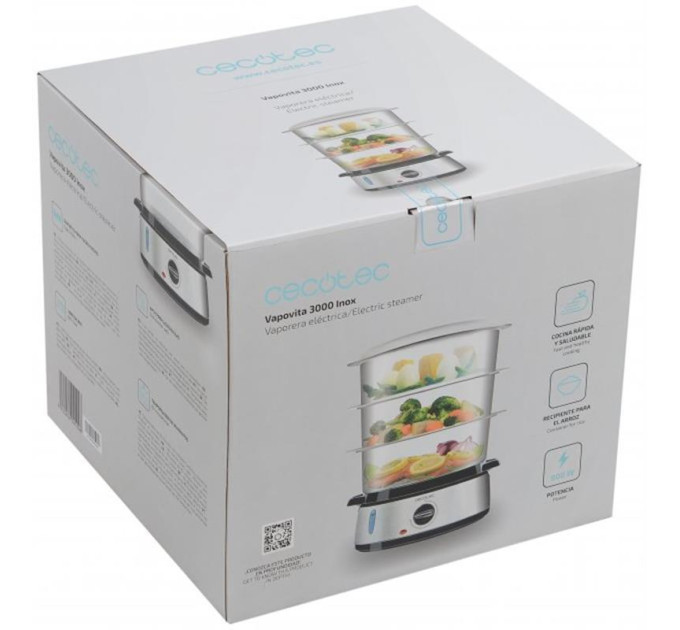 Cecotec Пароварка Cecotec Vapovita 3000 Inox CCTC-04109 (8435484041096)