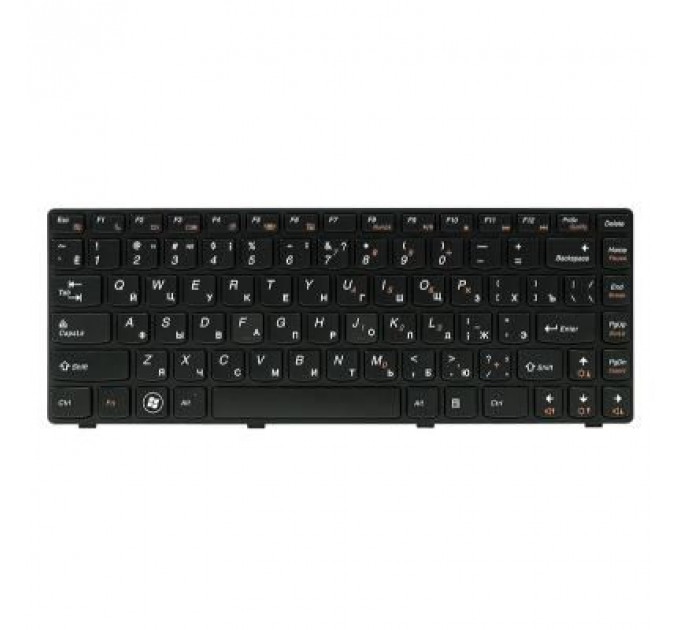 Клавіатура ноутбука PowerPlant Lenovo IdeaPad G480 черный, черный фрейм (KB311880)