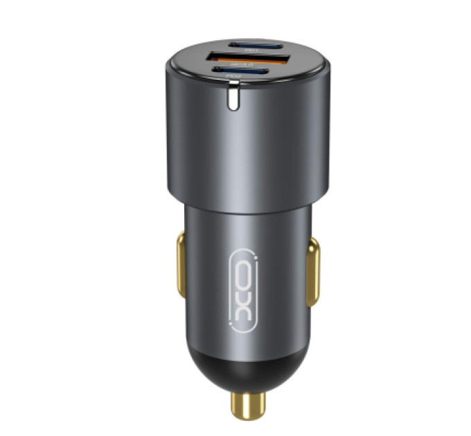 XO Зарядний пристрій XO CC45 1 USB QC 3.0 + 2 Type-C PD (60W) Black (XO-CC45-BK)