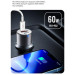 XO Зарядний пристрій XO CC45 1 USB QC 3.0 + 2 Type-C PD (60W) Black (XO-CC45-BK)