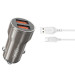 XO Зарядний пристрій XO CC48 2.4A/2 USB + microUSB Grey (XO-CC48m-GR)