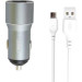 XO Зарядний пристрій XO TZ09 2.4A/2 USB + cable microUSB Grey (XO-TZ09M-GR)