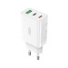 XO Зарядний пристрій XO L101 PD + QC3.0 (1USB/2Type-C/20W) + USB - MicroUSB White (XO-L101-WH)