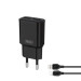 XO Зарядний пристрій XO L92C (2USB/2.4A) + USB - Lightning Чорний (XO-L92C-L)