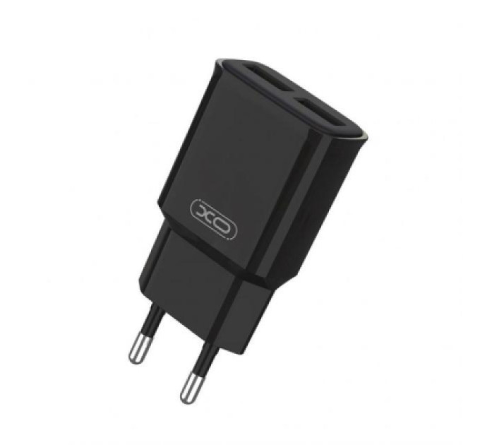 XO Зарядний пристрій XO L92C (2USB/2.4A) + USB - Lightning Чорний (XO-L92C-L)