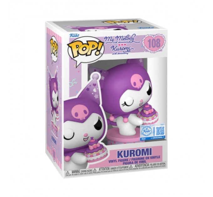 Funko Pop Фігурка Funko Pop серії Sanrio: Куромі з тортиком (87169)
