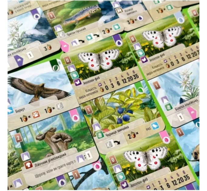Lord of Boards Настільна гра Lord of Boards Лісова метушня. Альпи (Forest Shuffle: Alpine Expansion) (укр.) доповнення (LOB2405UA)