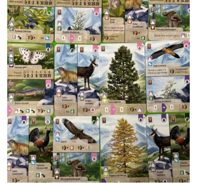 Lord of Boards Настільна гра Lord of Boards Лісова метушня. Альпи (Forest Shuffle: Alpine Expansion) (укр.) доповнення (LOB2405UA)