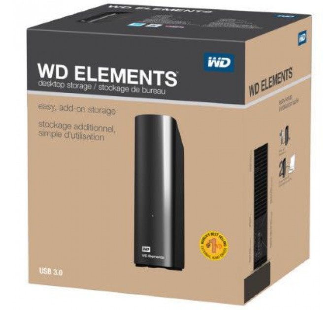 Зовнішній жорсткий диск 3.5" 14TB Elements Desktop WD (WDBWLG0140HBK-EESN)