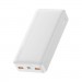 Baseus Батарея універсальна Baseus Bipow 20000mAh, Input(microUSB,Type-C), Output(2хUSB,Type-C), White (PPBD20K)