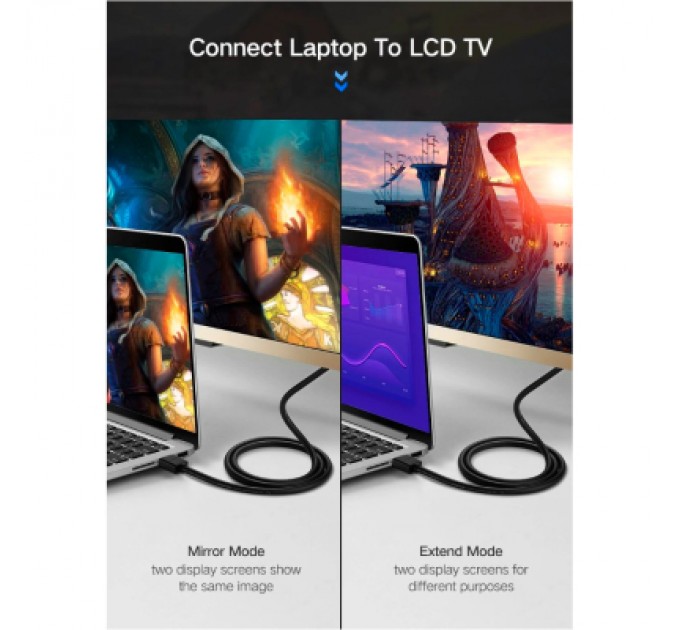 Ugreen Кабель мультимедійний HDMI M to HDMI M 10.0m HD104 black Ugreen (10110)