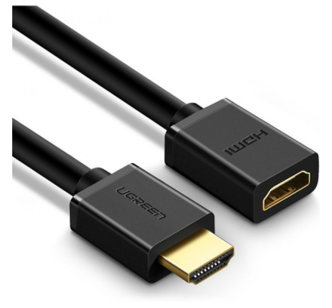 Ugreen Кабель мультимедійний HDMI M to HDMI F 0.5m HD107 black Ugreen (10140)