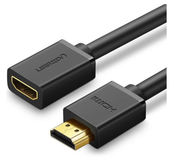 Ugreen Кабель мультимедійний HDMI M to HDMI F 1.0m HD107 black Ugreen (10141)