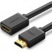 Ugreen Кабель мультимедійний HDMI M to HDMI F 1.0m HD107 black Ugreen (10141)
