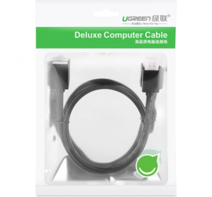 Ugreen Кабель мультимедійний HDMI M to HDMI F 1.0m HD107 black Ugreen (10141)