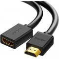 Ugreen Кабель мультимедійний HDMI M to HDMI F 1.0m HD107 black Ugreen (10141)