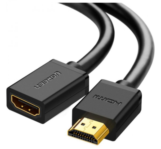Ugreen Кабель мультимедійний HDMI M to HDMI F 1.0m HD107 black Ugreen (10141)