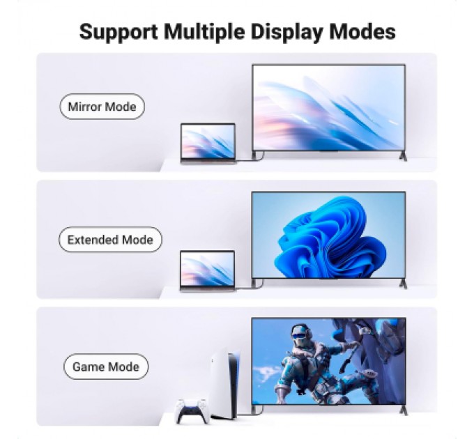 Ugreen Кабель мультимедійний HDMI M to HDMI M 2.0m V2.0 4K60Hz HD153 black Ugreen (25299)