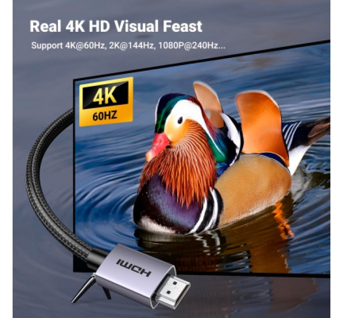 Ugreen Кабель мультимедійний HDMI M to HDMI M 3.0m V2.0 4K60Hz HD153 black Ugreen (25300)