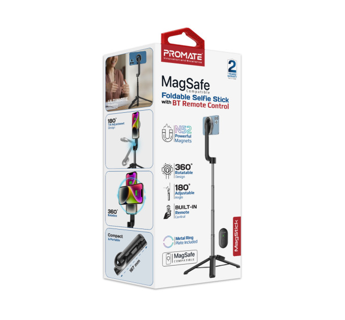Promate Телескопічний трипод-монопод Promate MagStick Black (magstick)