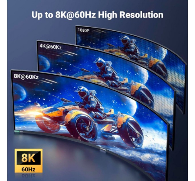 Ugreen Кабель мультимедійний HDMI M to HDMI micro M 2.0m V2.1 8K60Hz HD164 black Ugreen (15517)