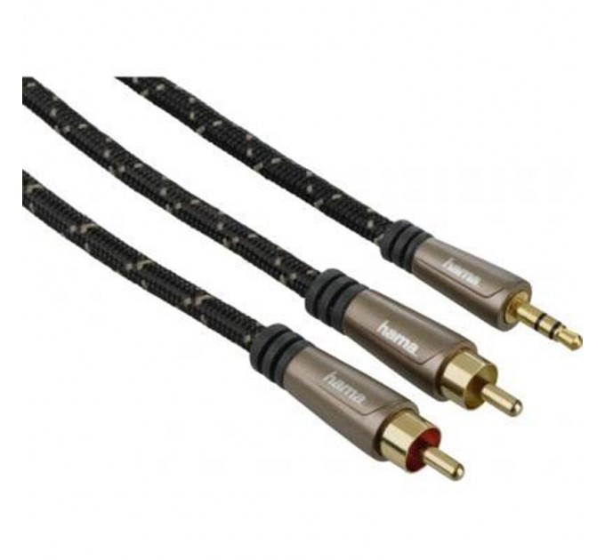 Hama Аудіо-кабель Hama (00122258) mini-jack 3.5мм(M)-mini-2хRCA(M), 1.5м Black